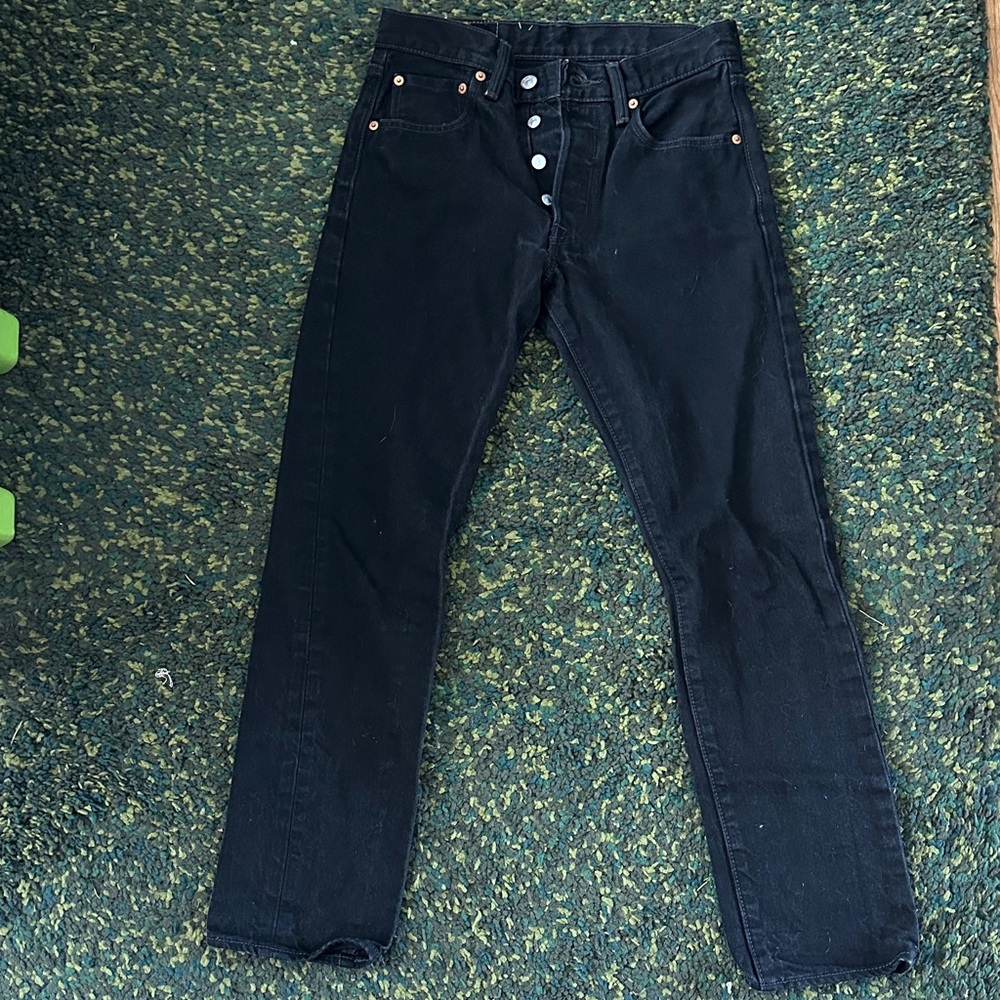 Levi's 501’s Men's Black Straight Jeans
